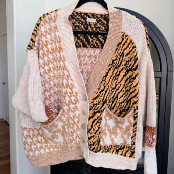 Pilcro Sweaters - Pilcro Mash-Up Tiger Cardigan Sweater